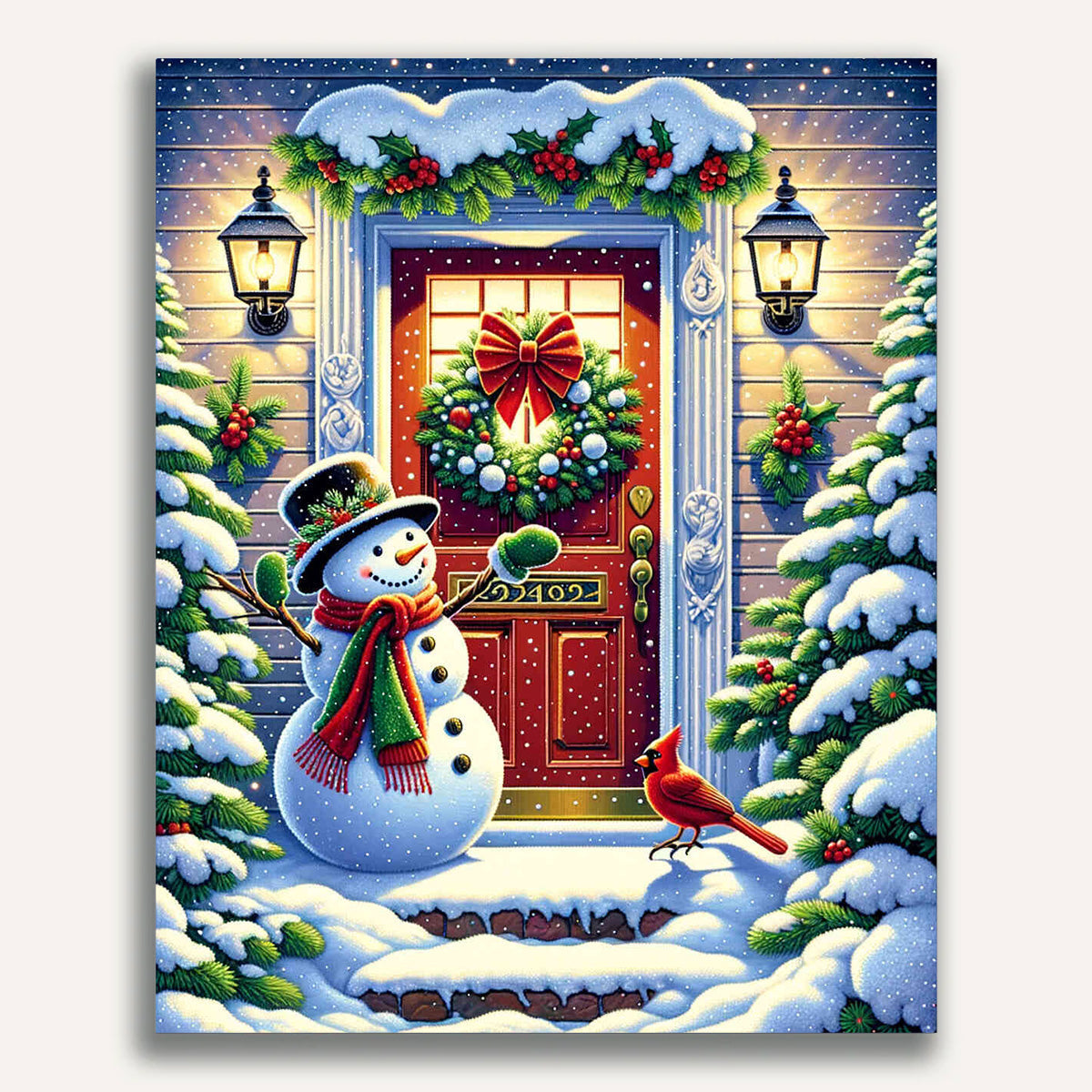 Paint by Numbers - Snowman to Visit