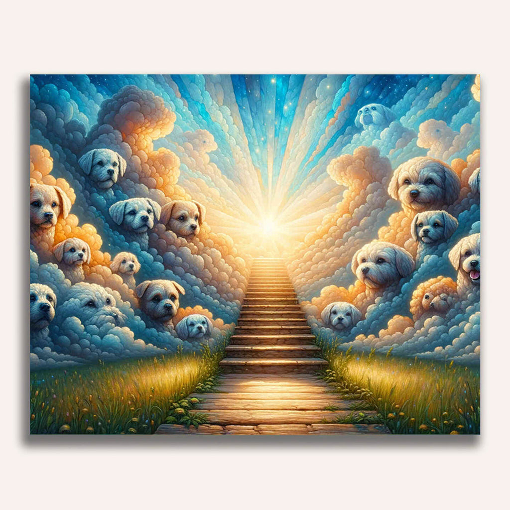 Paint by Numbers - Stairway to dog heaven