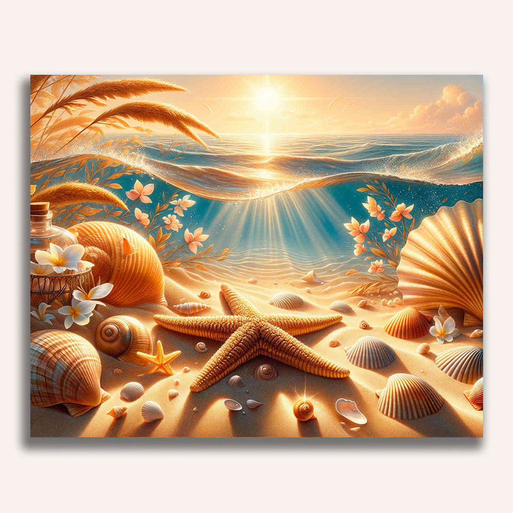 Paint by Numbers - Starfish and shell