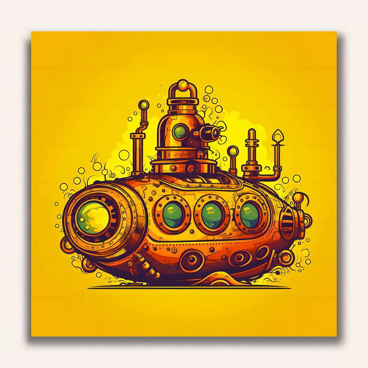 Paint by Numbers - Submarine comic art