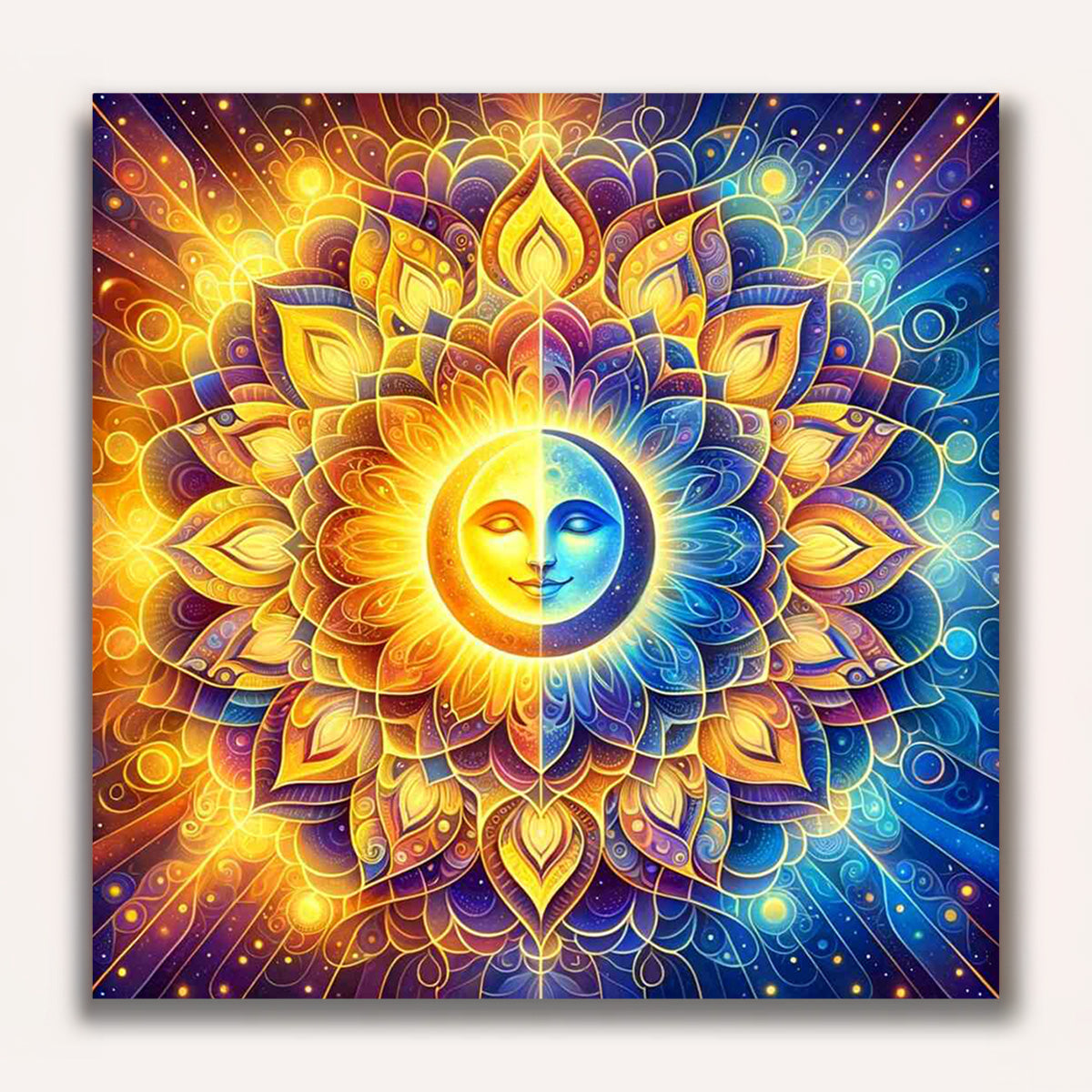 Paint by Numbers - Sun and Moon Mandala