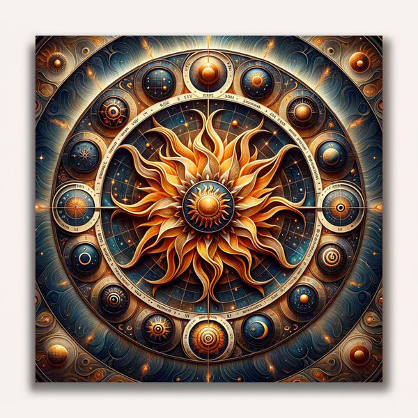 Paint by Numbers - Sundial, mandala