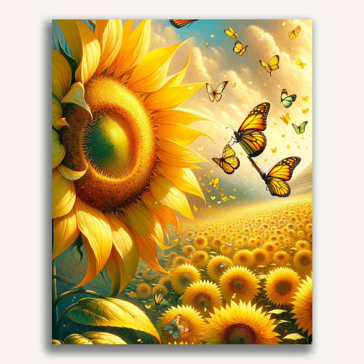 Paint by Numbers - Sunflower Butterfly