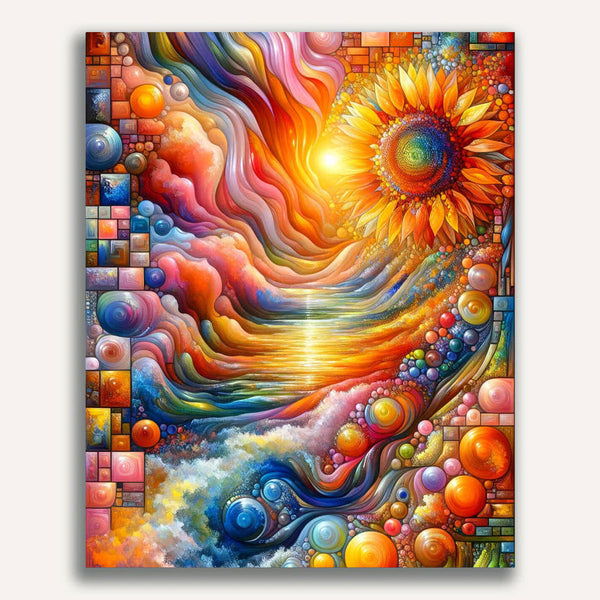 Paint by Numbers - Sunflower Mosaic
