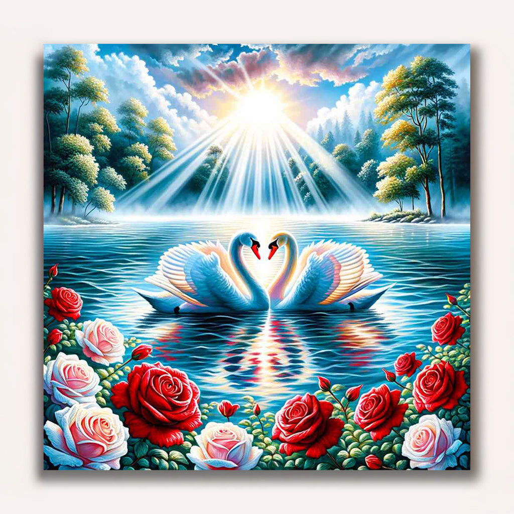Paint by Numbers - Swan Love
