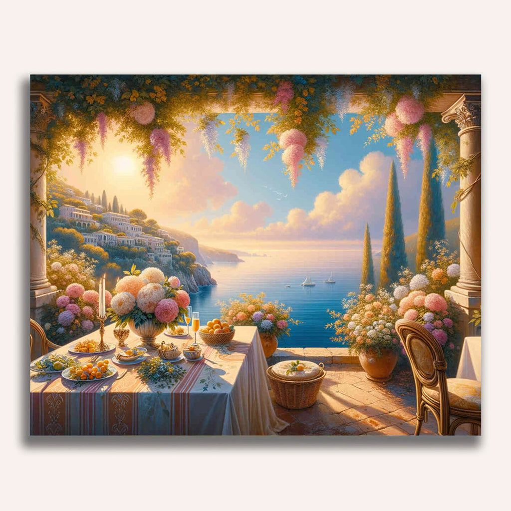 Paint by Numbers - Terrace view, coast