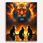 Paint by Numbers - Tiger and panther, mirror images