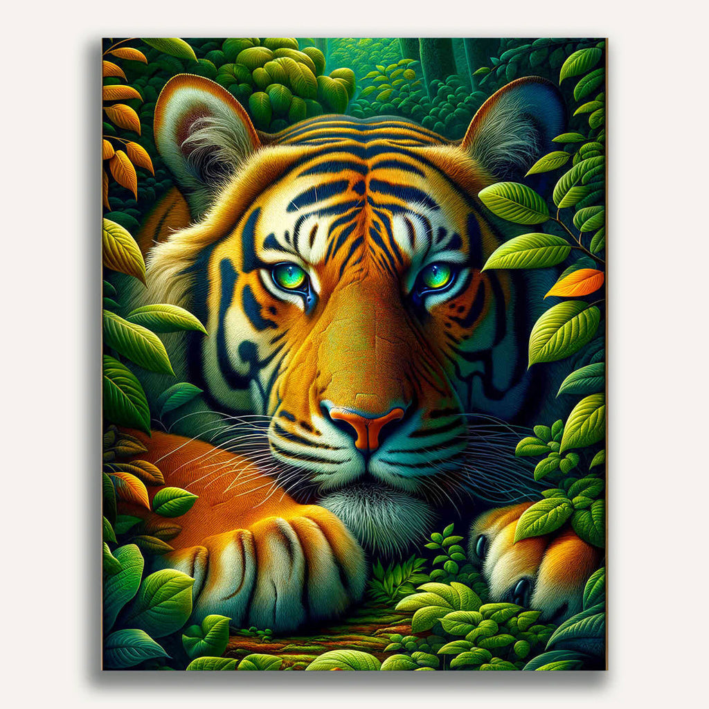 Paint by Numbers - Tiger in a Plant