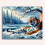 Paint by Numbers - Tiger in snowy landscape