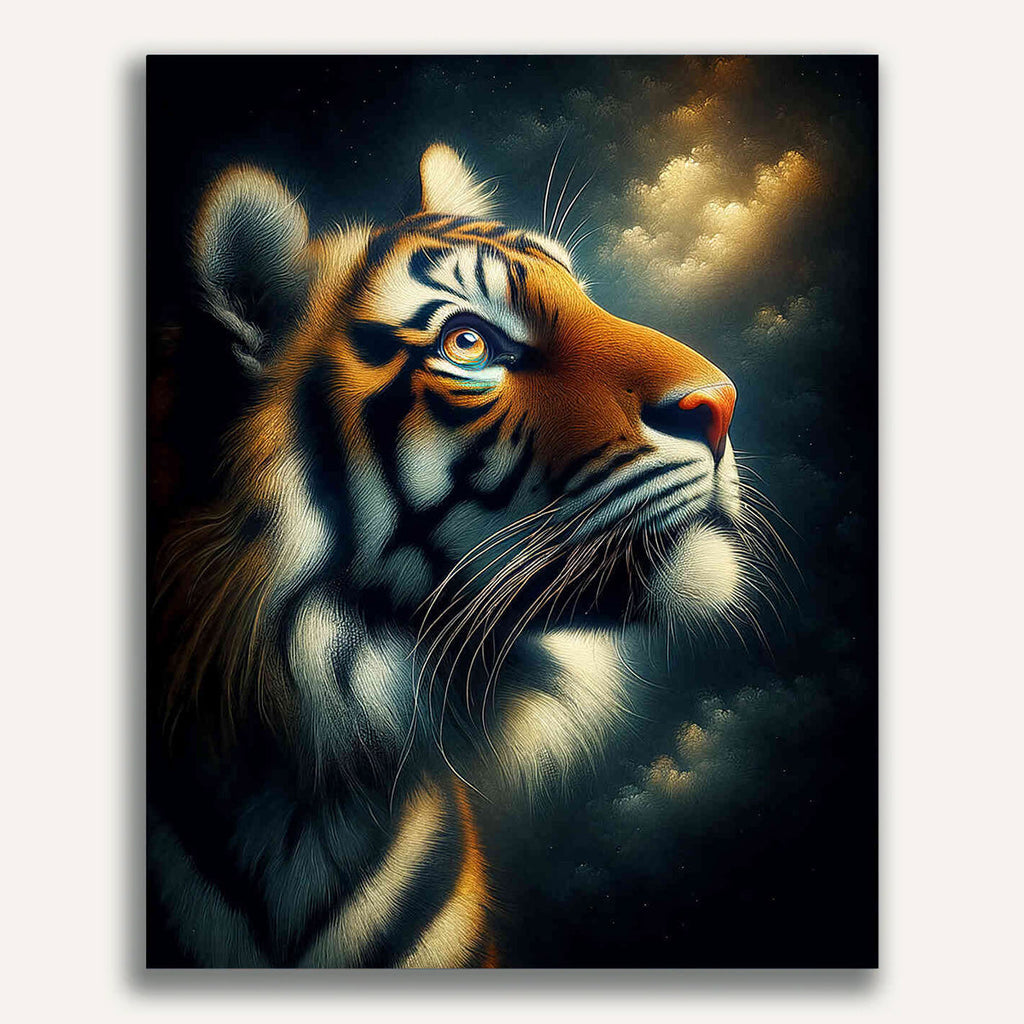 Paint by Numbers - Tiger Looks into the Sky
