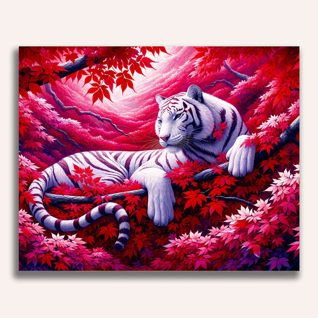 Paint by Numbers - Tiger on the tree