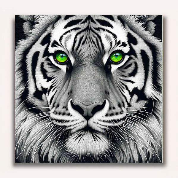Paint by Numbers - Tiger with Green Eyes