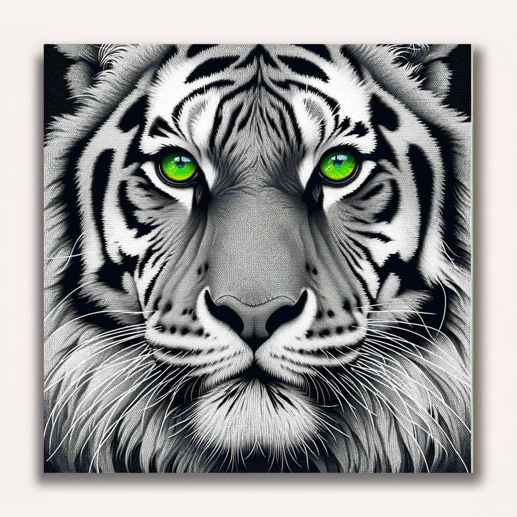 Paint by Numbers - Tiger with Green Eyes