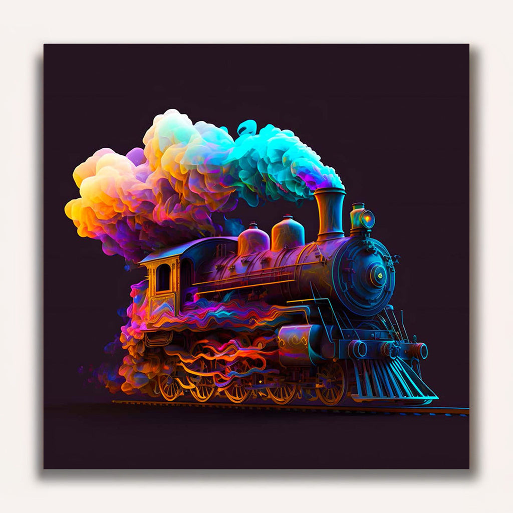 Paint by Numbers - Train ride at night