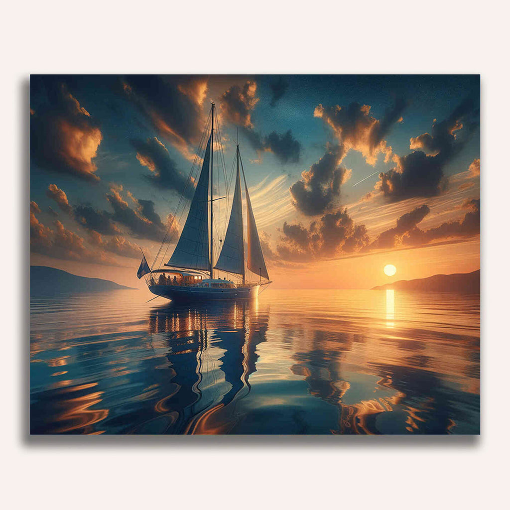Paint by Numbers - Traveling sailboat