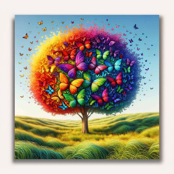 Paint by Numbers - Tree of Butterfly Friends