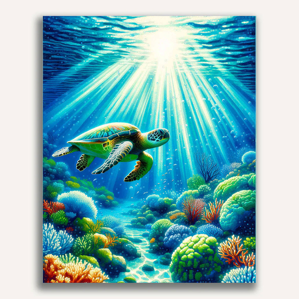 Paint by Numbers - Turtle Coral Reef