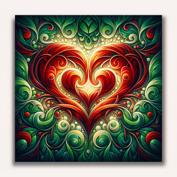 Paint by Numbers - Two Red Hearts