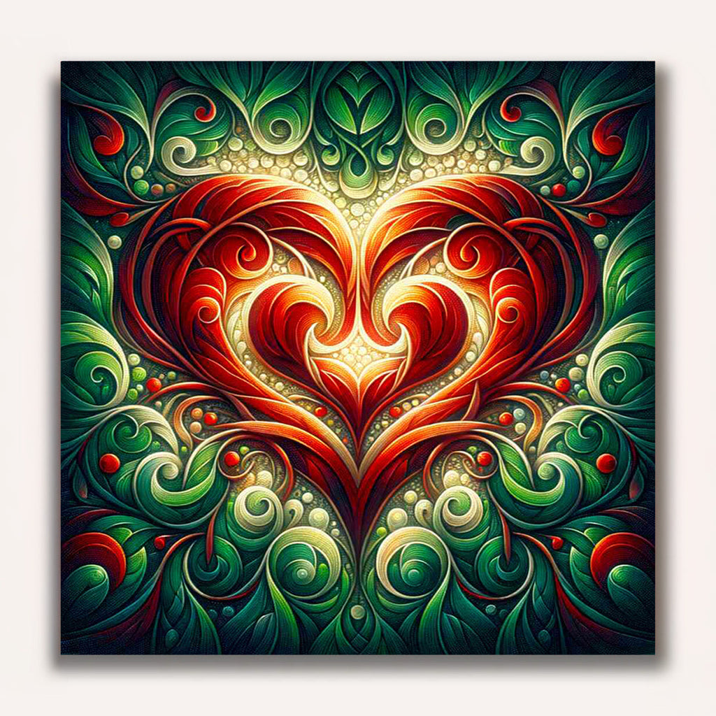 Paint by Numbers - Two Red Hearts