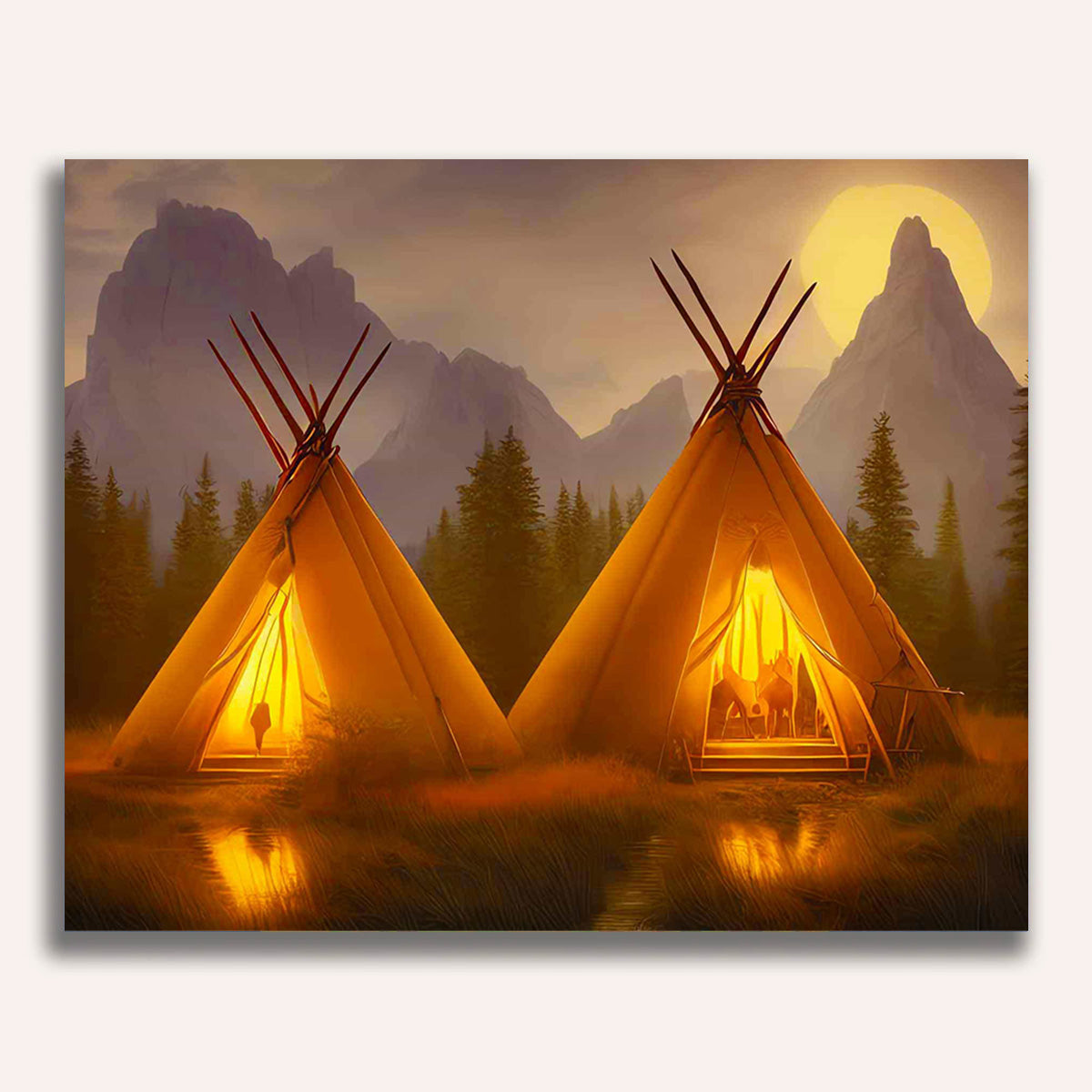 Paint by Numbers - Two tepees