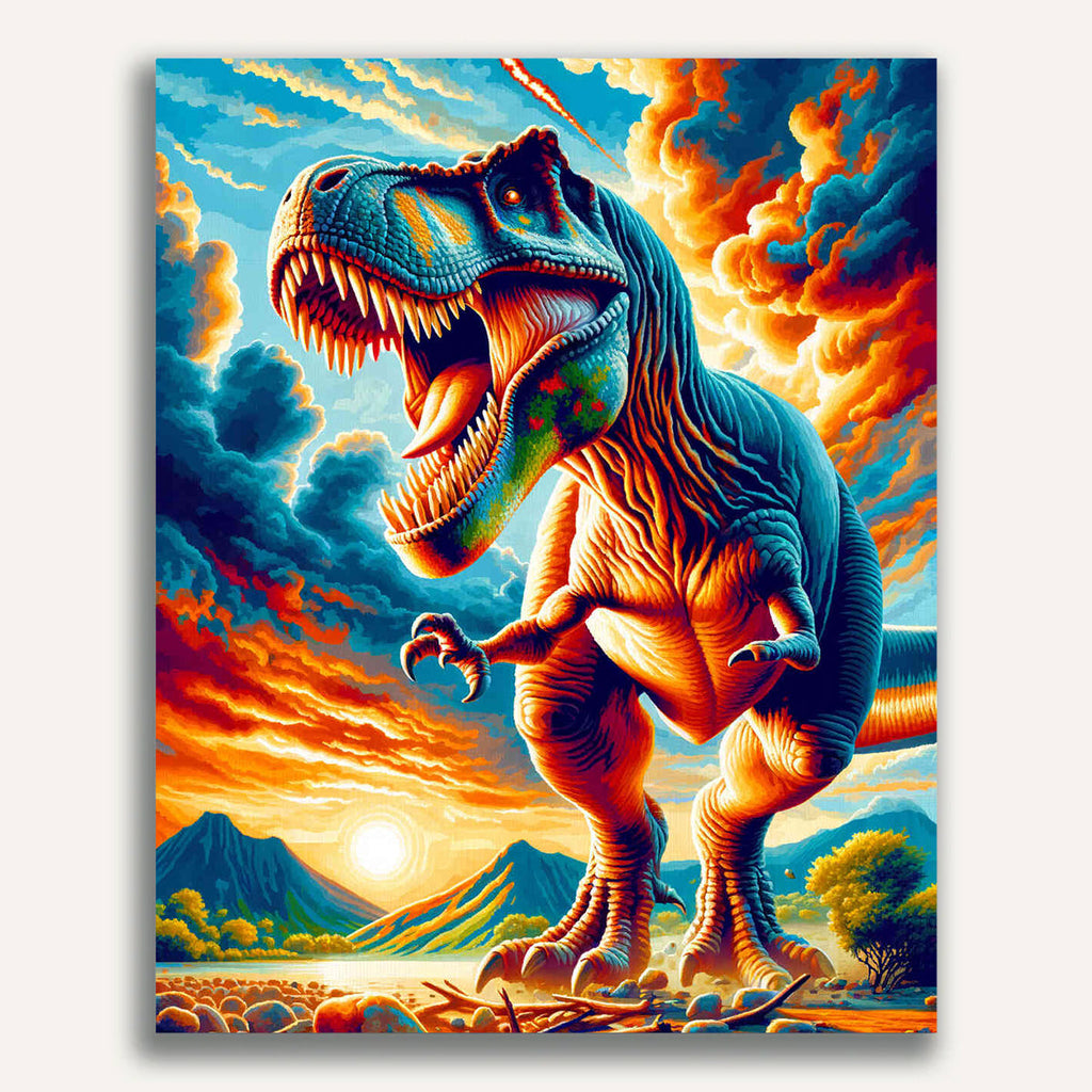 Paint by Numbers - Tyrannosaurus Rex, roars