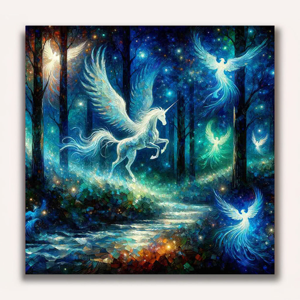 Paint by Numbers - Unicorn and phoenix