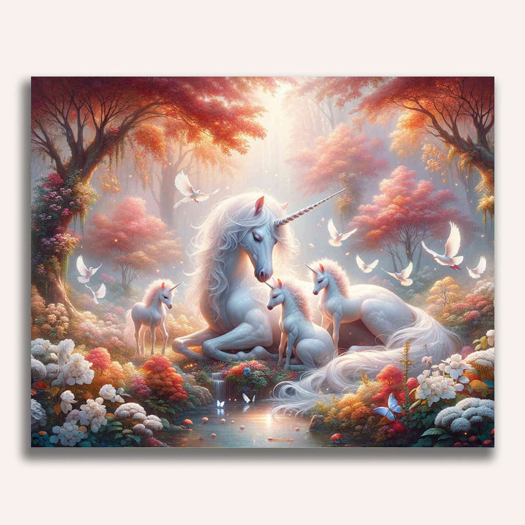 Paint by Numbers - Unicorn family