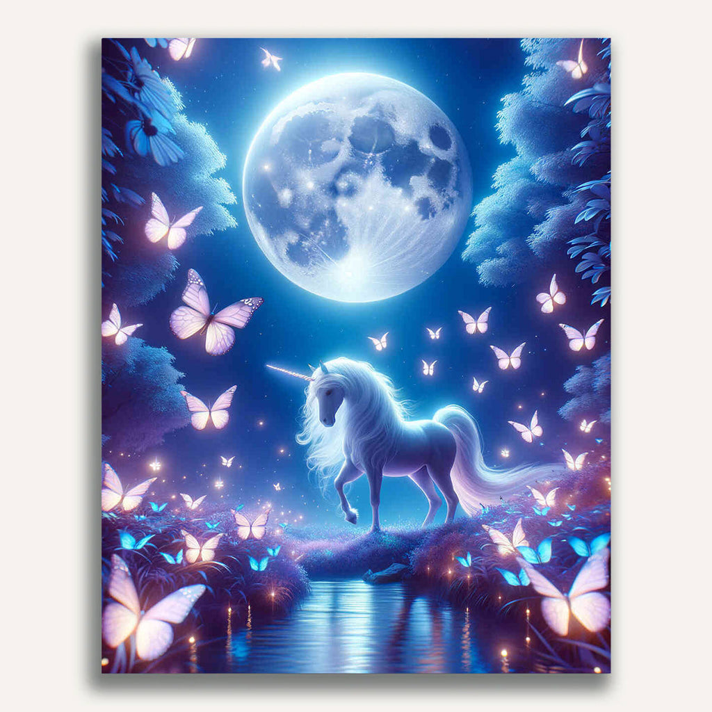 Paint by Numbers - Unicorn in the moonlight