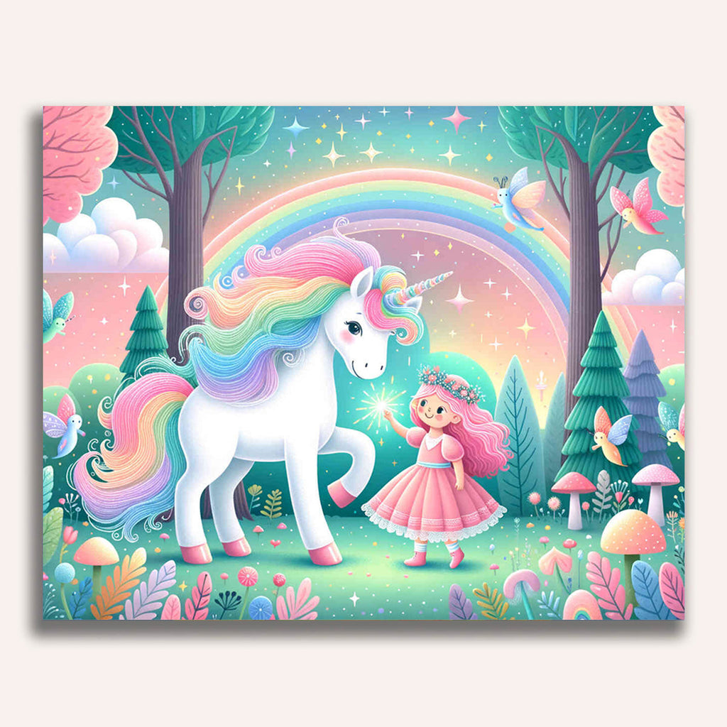 Paint by Numbers - Unicorn with Girls