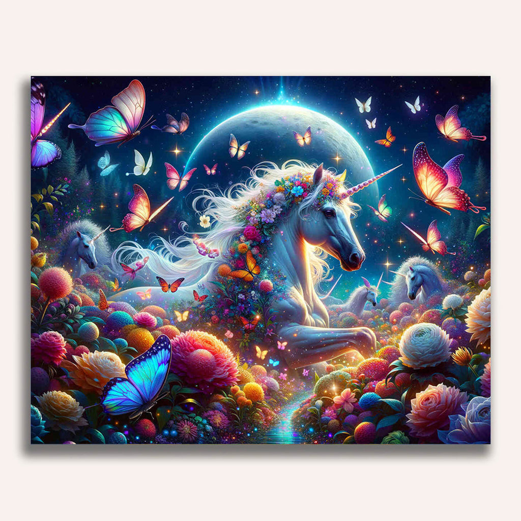 Paint by Numbers - Unicorns and butterflies