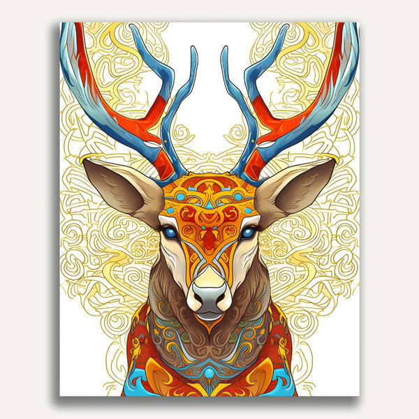 Paint by Numbers - Vector deer