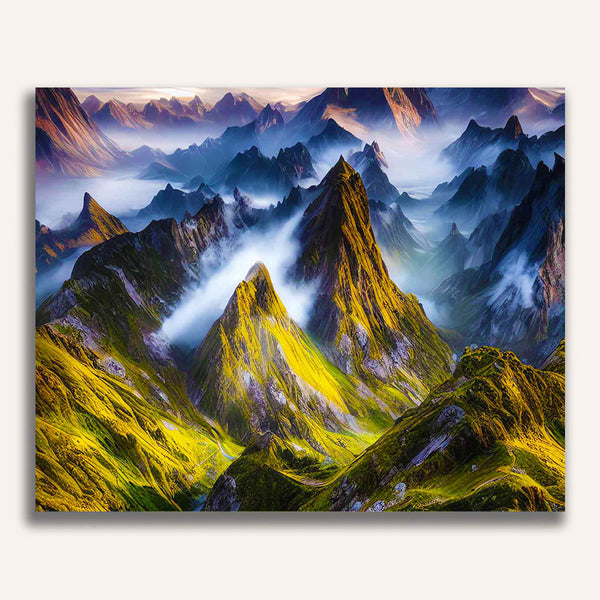 Paint by Numbers - View, mountains
