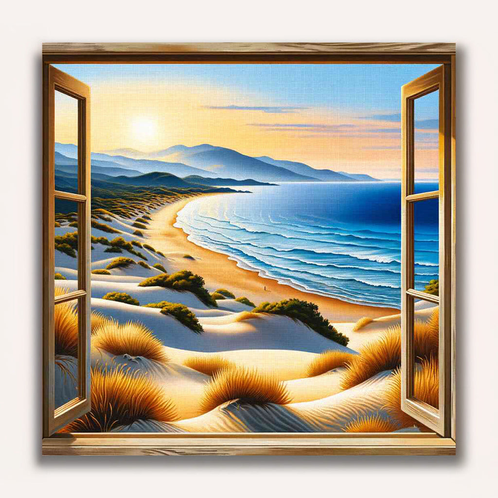 Paint by Numbers - View from window, beach