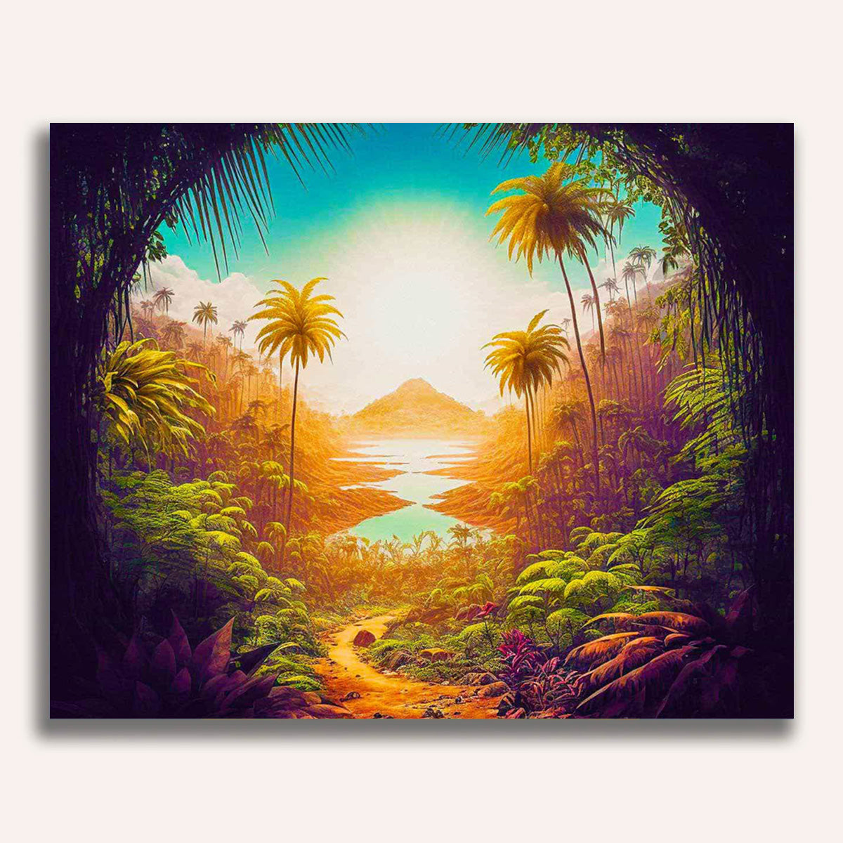 Paint by Numbers - View, palm trees