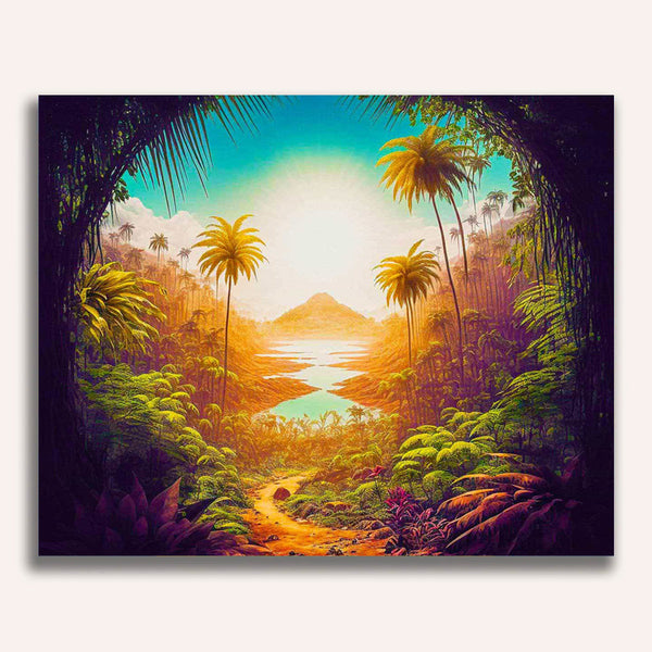 Paint by Numbers - View, palm trees