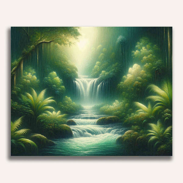 Paint by Numbers - Waterfall in the Urwald