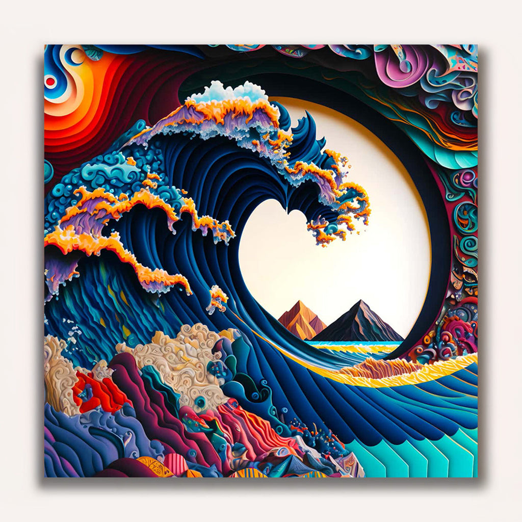 Paint by Numbers - Wave Paperart