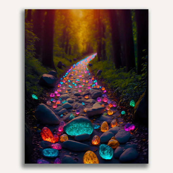 Paint by Numbers - Path with luminous stones