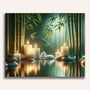 Paint by Numbers - White candles, bamboo