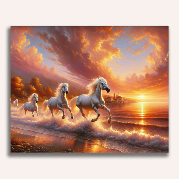 Paint by Numbers - White Horse Sunset