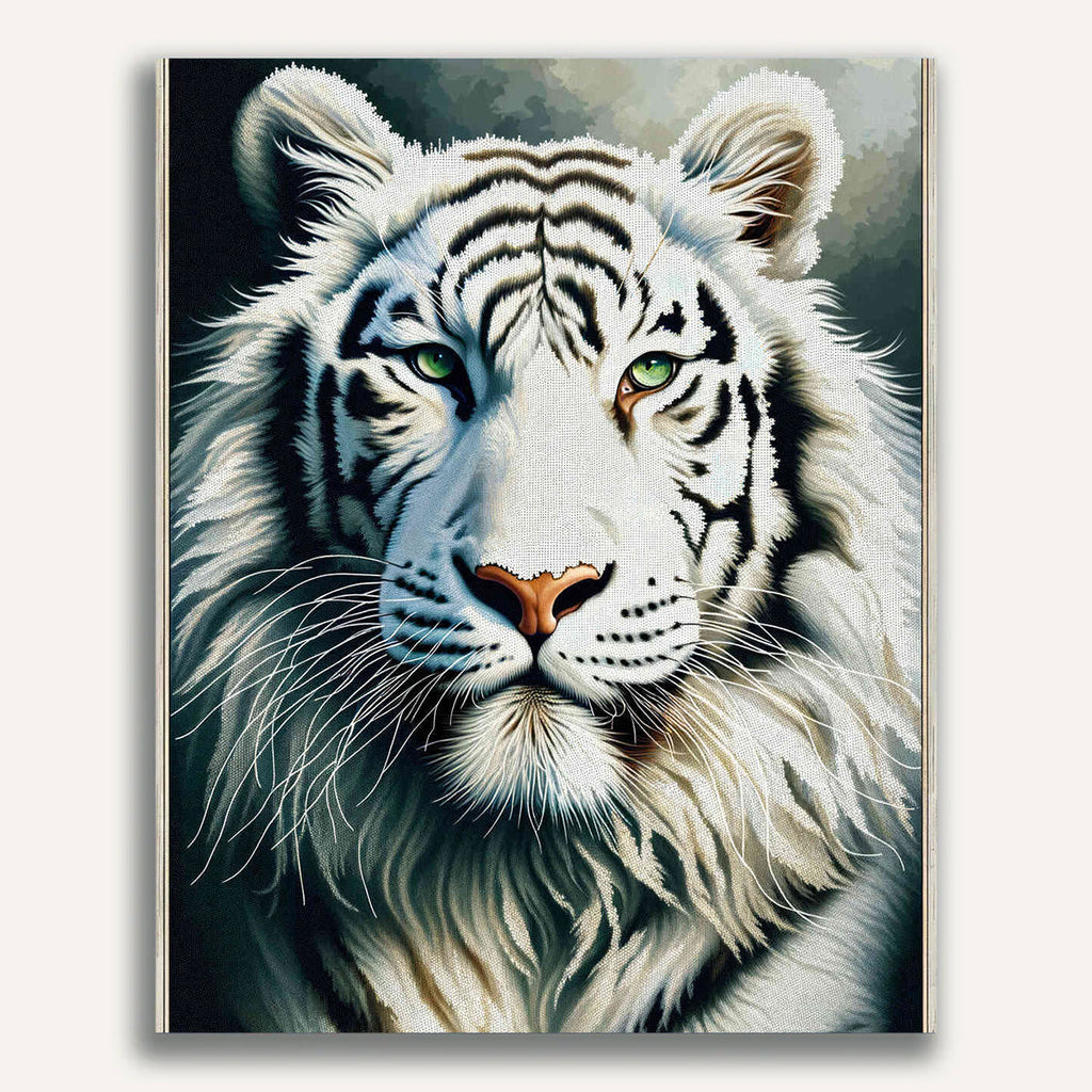 Paint by Numbers - White tiger, portrait