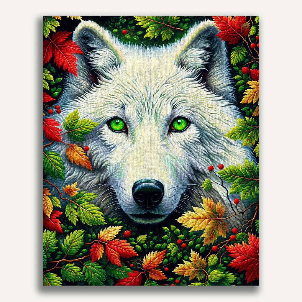 Paint by Numbers - White Wolf Grune Eyes