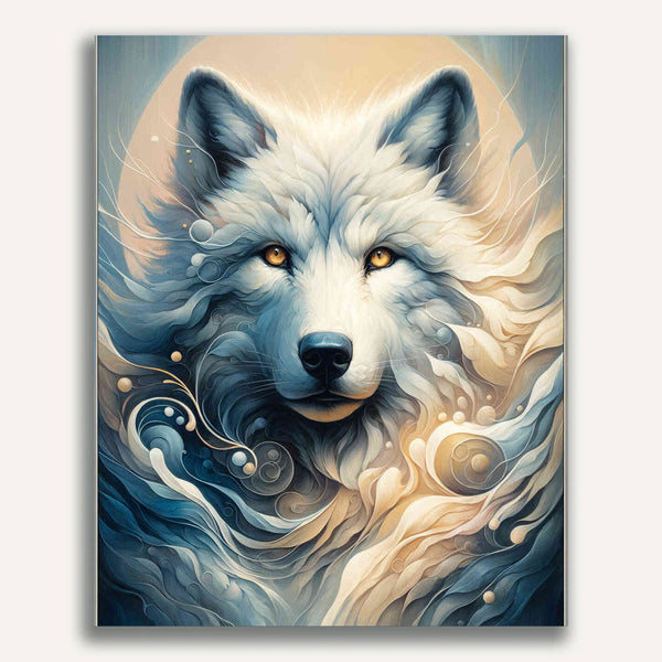 Paint by Numbers - White Wolf Portrait