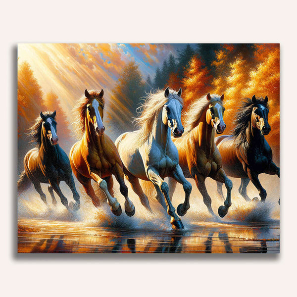Paint by Numbers - Wild horses