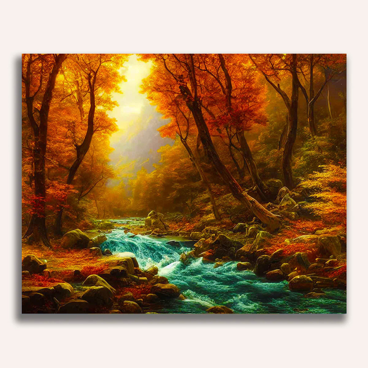 Paint by Numbers - Wild river in autumn