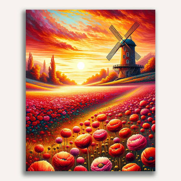 Paint by Numbers - Windmuhle Flower Field