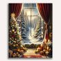 Paint by Numbers - Window in the Winter Forest