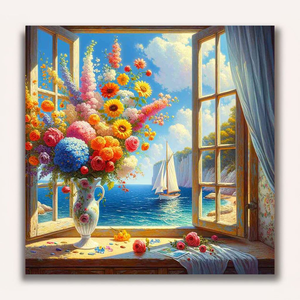 Paint by Numbers - Window view to paradise
