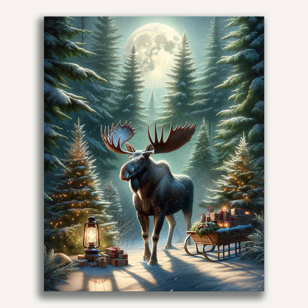 Paint by Numbers - Winter moose