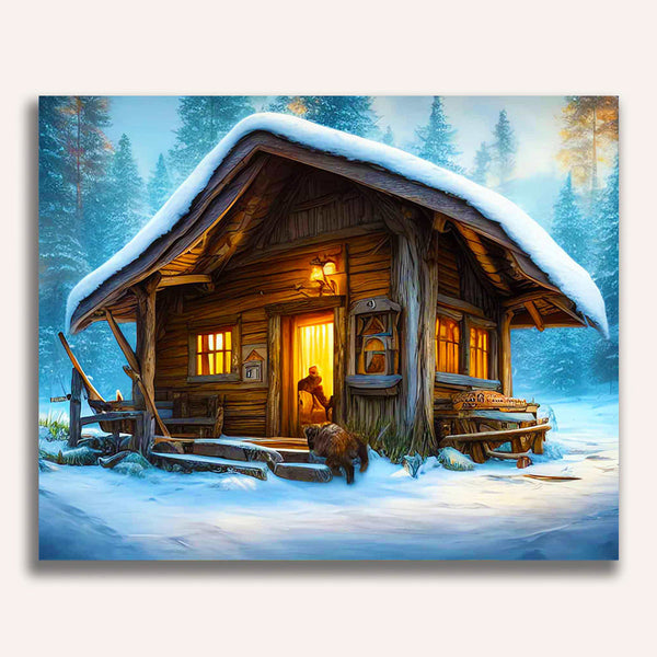 Paint by Numbers - Winter cottage